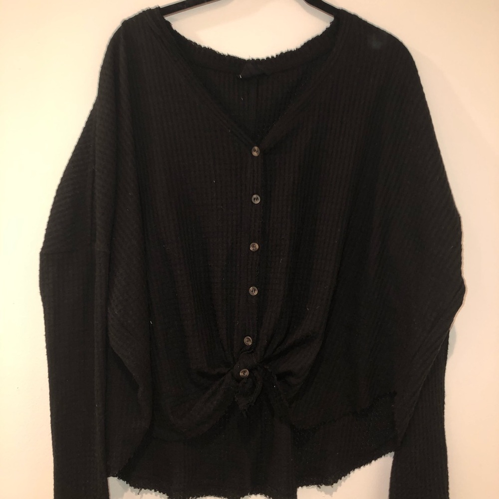 A black sweater